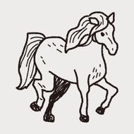 horse doodle N19