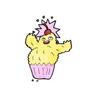 cartoon cupcake monster N19