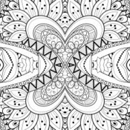 Vector Seamless Abstract Black and White Tribal Pattern N86