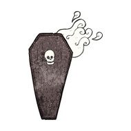 spooky cartoon coffin N28
