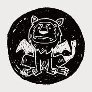 lion monster doodle N13