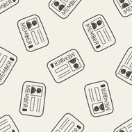 member id doodle seamless pattern background N2