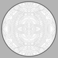 coloring book page for adults - zendala N14