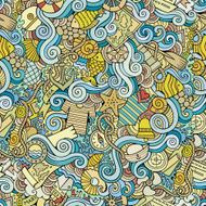 Seamless abstract pattern sealife and marine N2