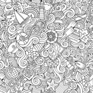 Seamless pattern sealife and marine