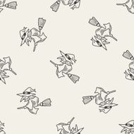 witch doodle seamless pattern background N4