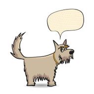 Funny dog with speech bubble N2