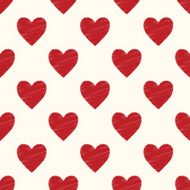 seamless red hearts textured background