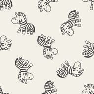 zebra doodle seamless pattern background N2