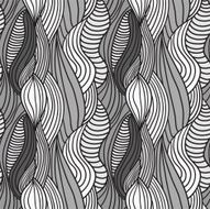 Seamless waves hand-drawn pattern N10