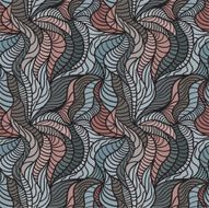 Seamless waves hand-drawn pattern N11