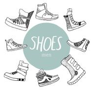 Set with men&#039;s shoes