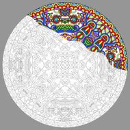 coloring book page for adults - zendala N15