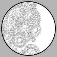 coloring book page for adults - zendala N16