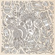 Tribal native American set of symbols N3