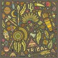 Tribal native American set of symbols N4