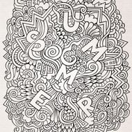 Summer doodles vector illustration N2