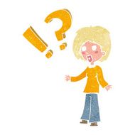 cartoon surprised woman N351