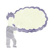 cartoon vampire with text bubble N4