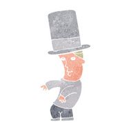 cartoon man wearing top hat N76