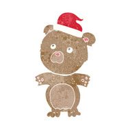 cartoon bear in christmas hat N4