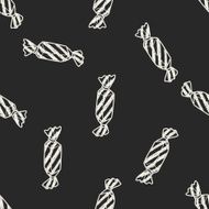 candy doodle drawing seamless pattern background N18