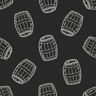 cask doodle seamless pattern background N2