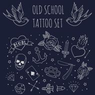 Old school tattoo set N2