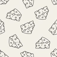cheese doodle seamless pattern background N6