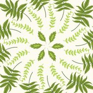 Round pattern with leaves