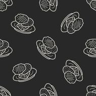 cookie doodle seamless pattern background N6