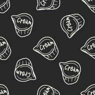 creamer doodle seamless pattern background N2