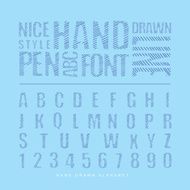 Pen line Hand drawn alphabet vector N2