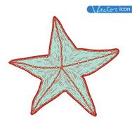 icon Starfishes hand drawn Vector Illustration N8