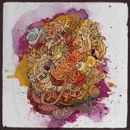 musical art paint background