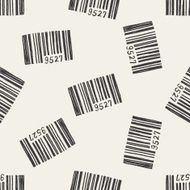 doodle barcode seamless pattern background N4
