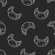 doodle bread seamless pattern background N6