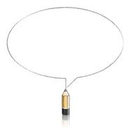 Lead Pencil Drawing Oval Speech Balloon
