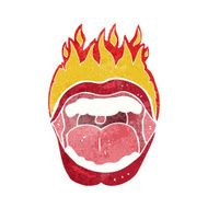 cartoon flaming mouth symbol N4