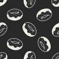 Doodle Donuts seamless pattern background N6
