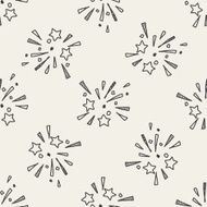 doodle firework seamless pattern background N5