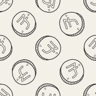 doodle GBP money coin N9