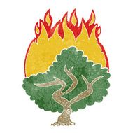 cartoon burning tree N43