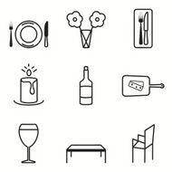 Gathering icons set