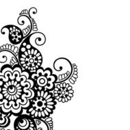 Flower vector ornament background N2