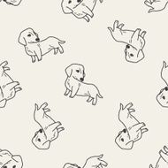 dog doodle seamless pattern background N41