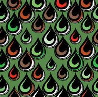 Pop-art geometric funky art water drop tiled pattern
