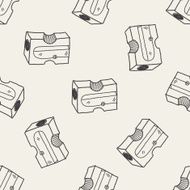 Doodle Pencil sharpeners seamless pattern background N5