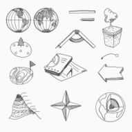 Geography lesson School objects and educational equipment Cartography topography Education