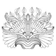 Vector Monochrome Background With Abstract Flowers